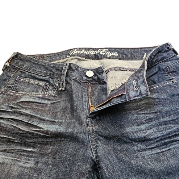 American Eagle true boot mid rise blue denim jeans pants - Picture 7 of 9